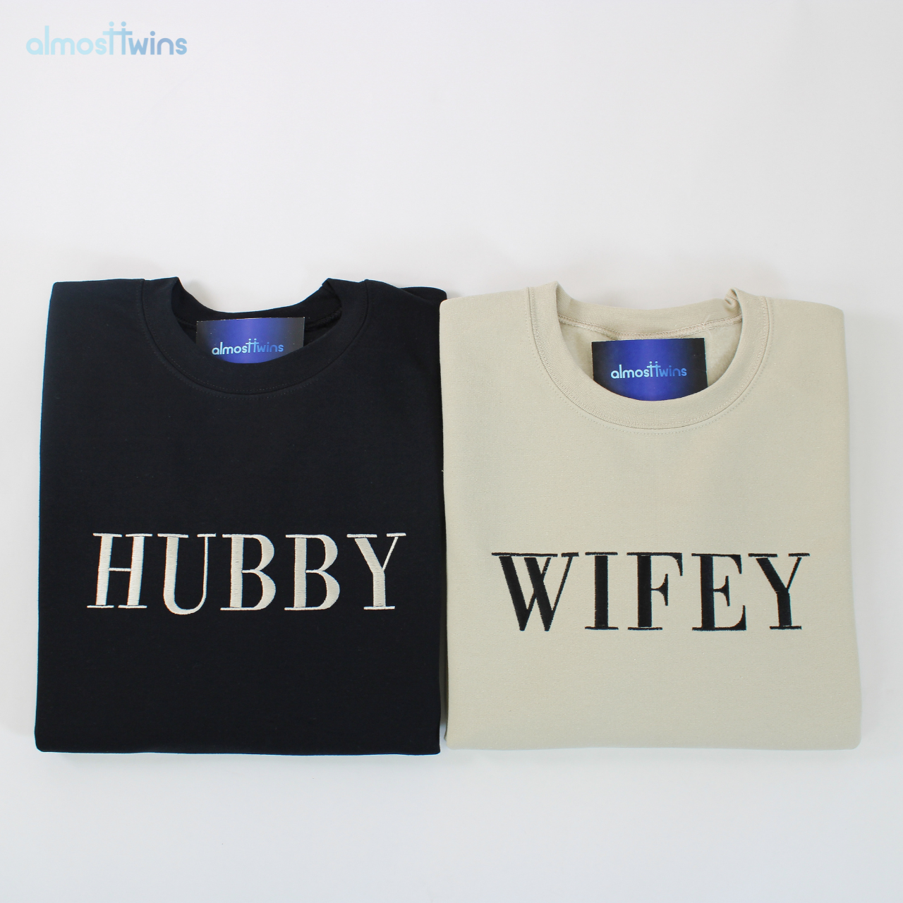 Hubby And Wifey Sweatshirt with custom sleeve
