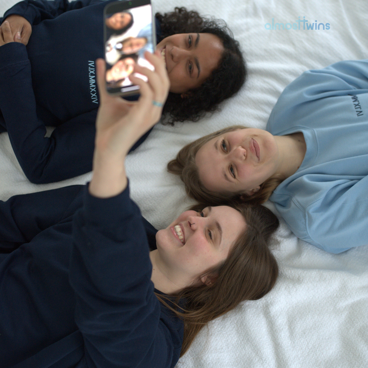 Matching Roman Numerals Sweatshirt with Custom Sleeve - Personalized for Bride and Bridesmaids