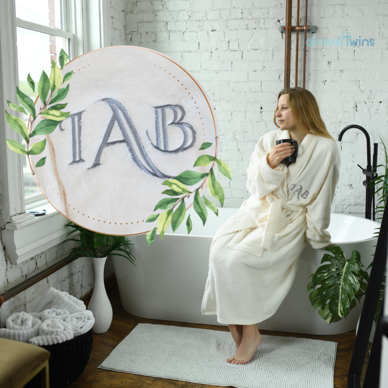 Monogramed Bath Robes - Personalized for couples