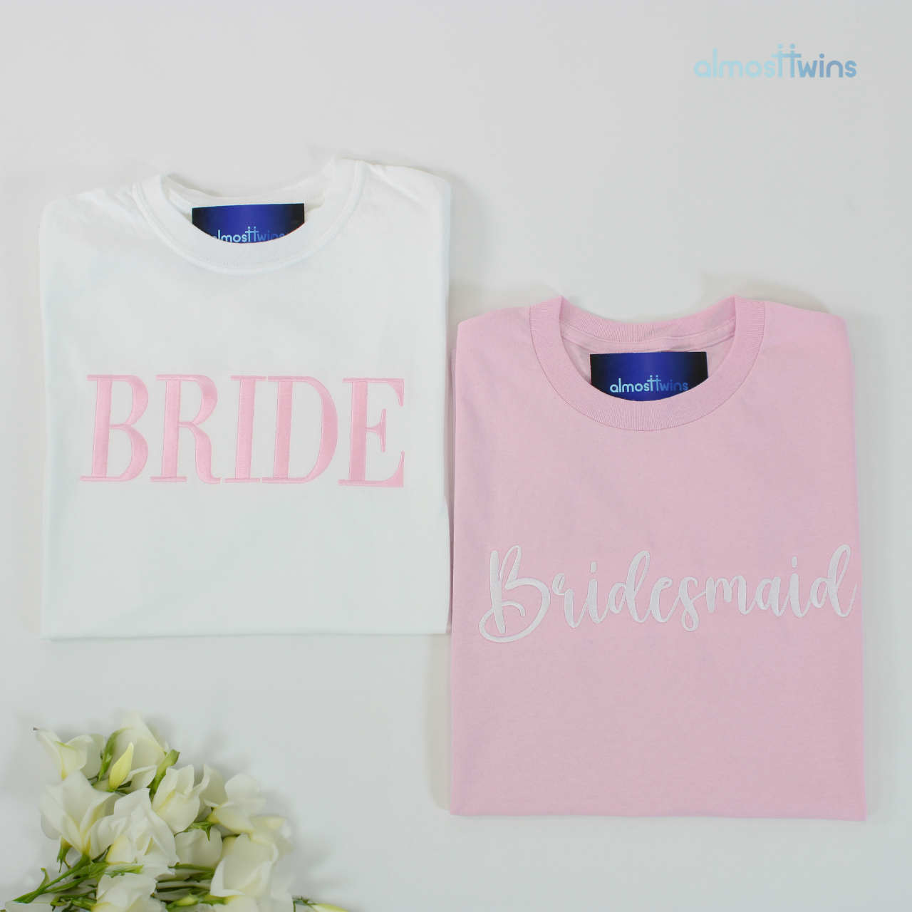Bride and Bridesmaids Tshirt with Custom Sleeves