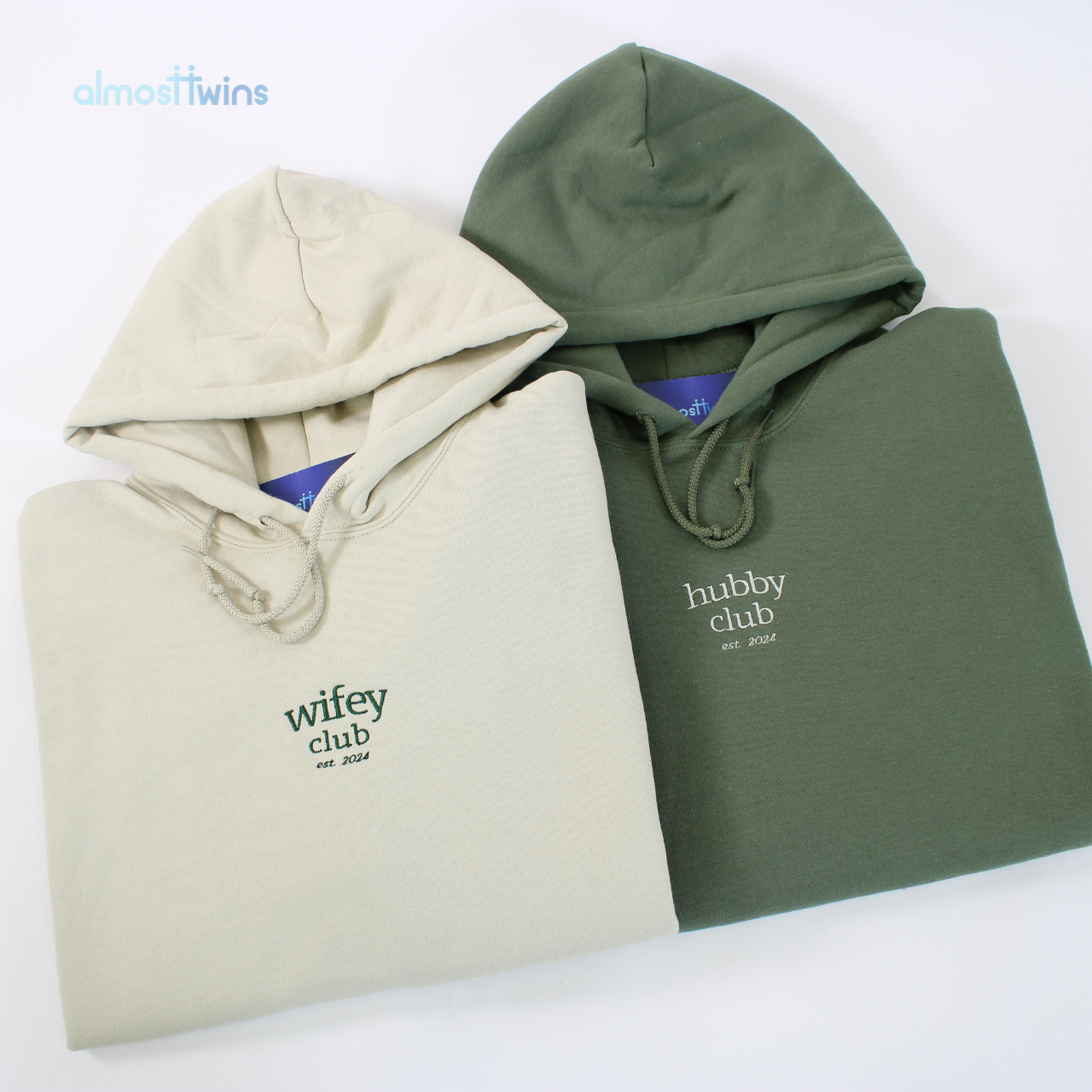 Custom Wifey and Hubby Club Hoodies - Personalized with your year and custom sleeve