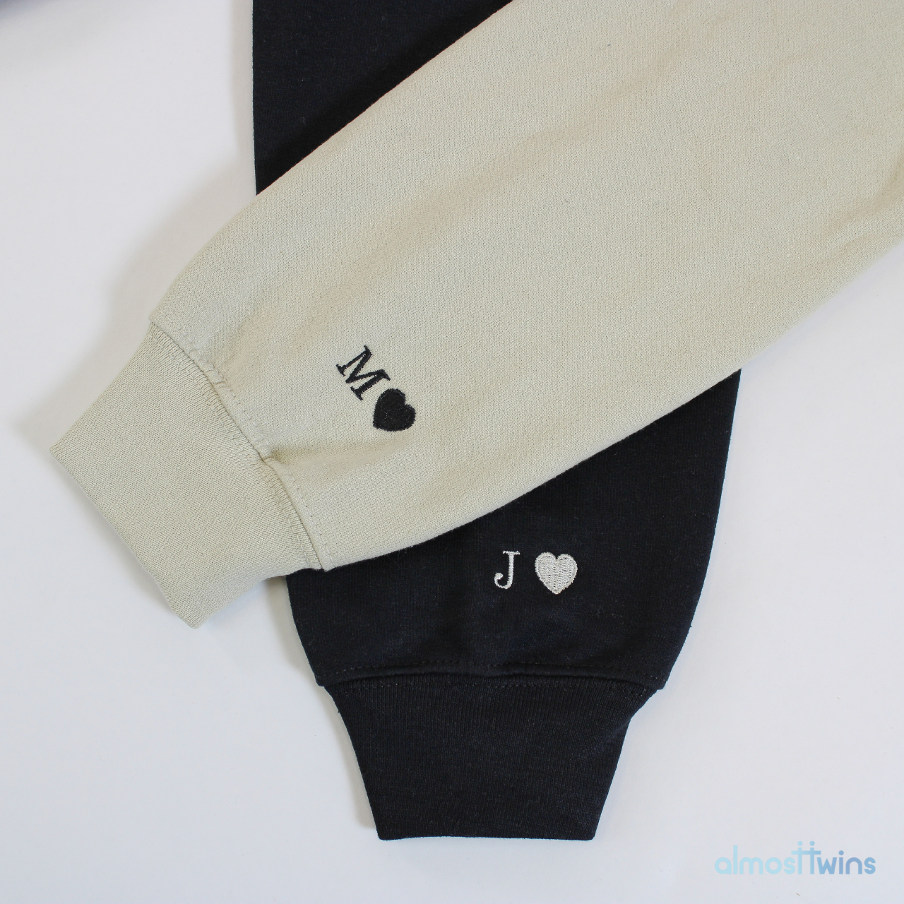 Hubby And Wifey Sweatshirt with custom sleeve