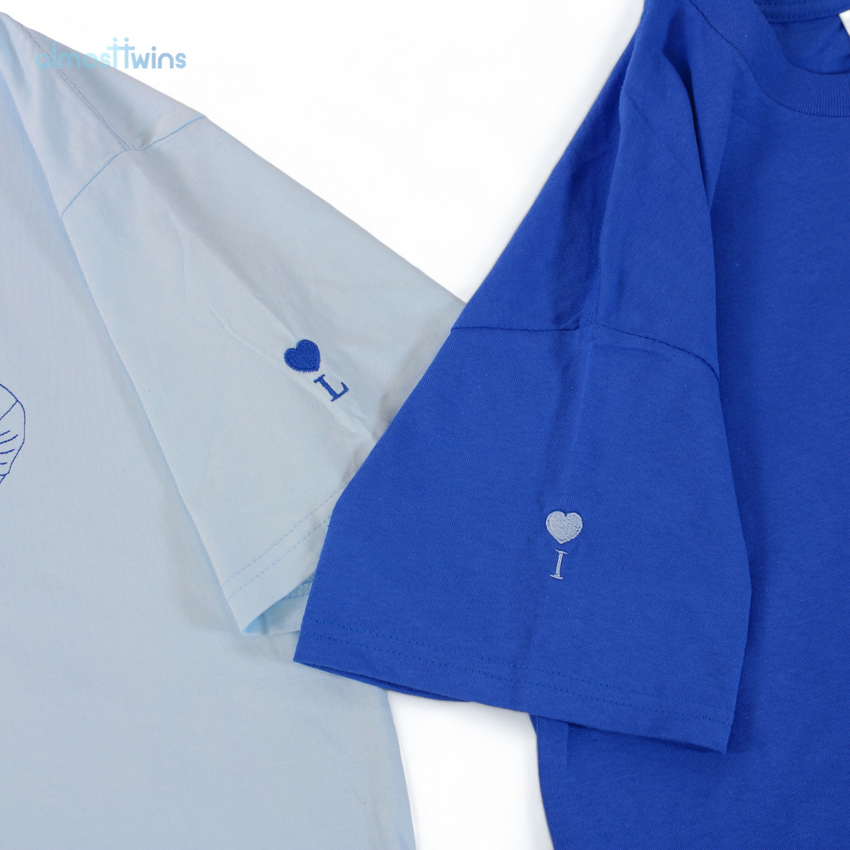 Custom memorable couple photo outline Tshirt with initial or special message on the sleeve