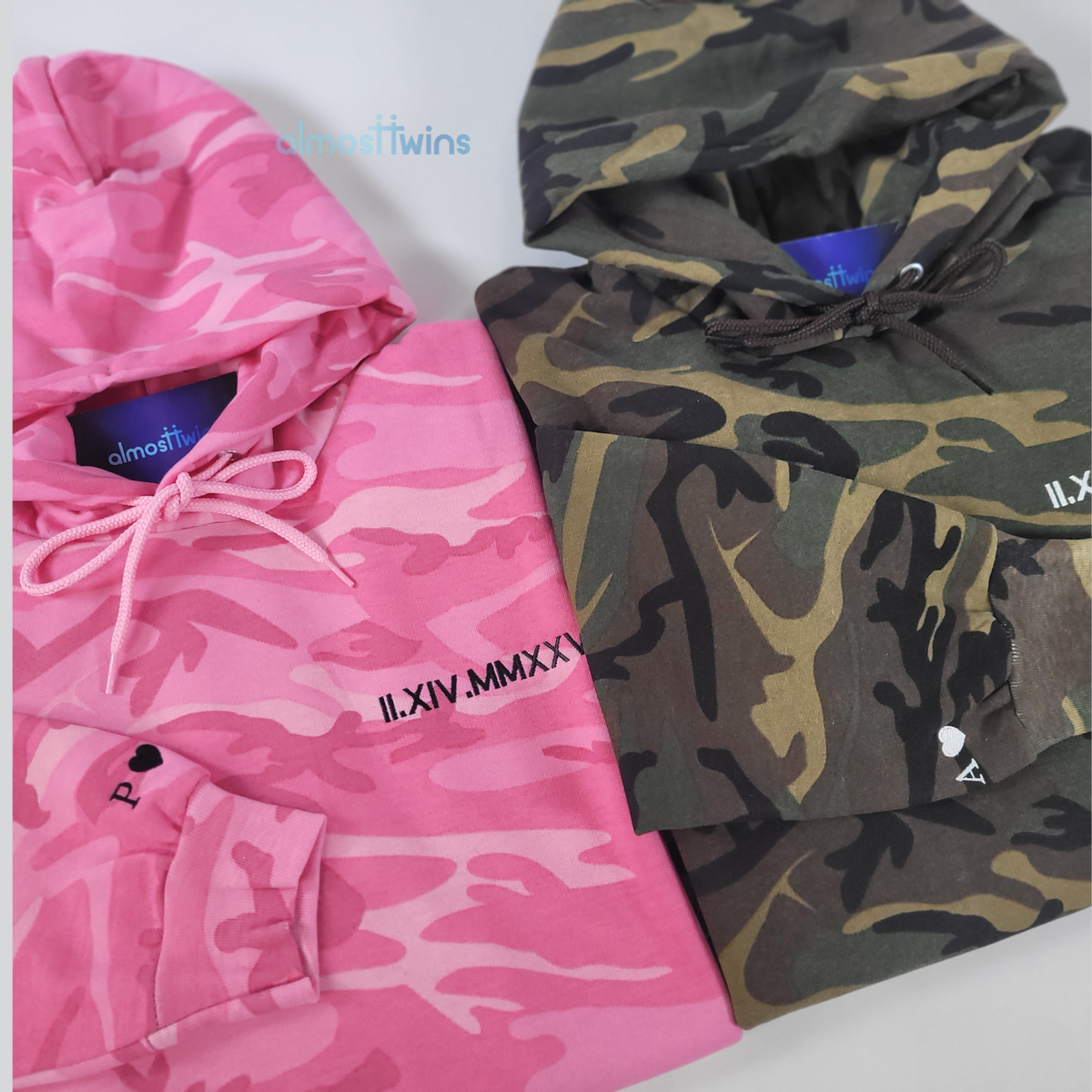 Personalized camo hoodies sale