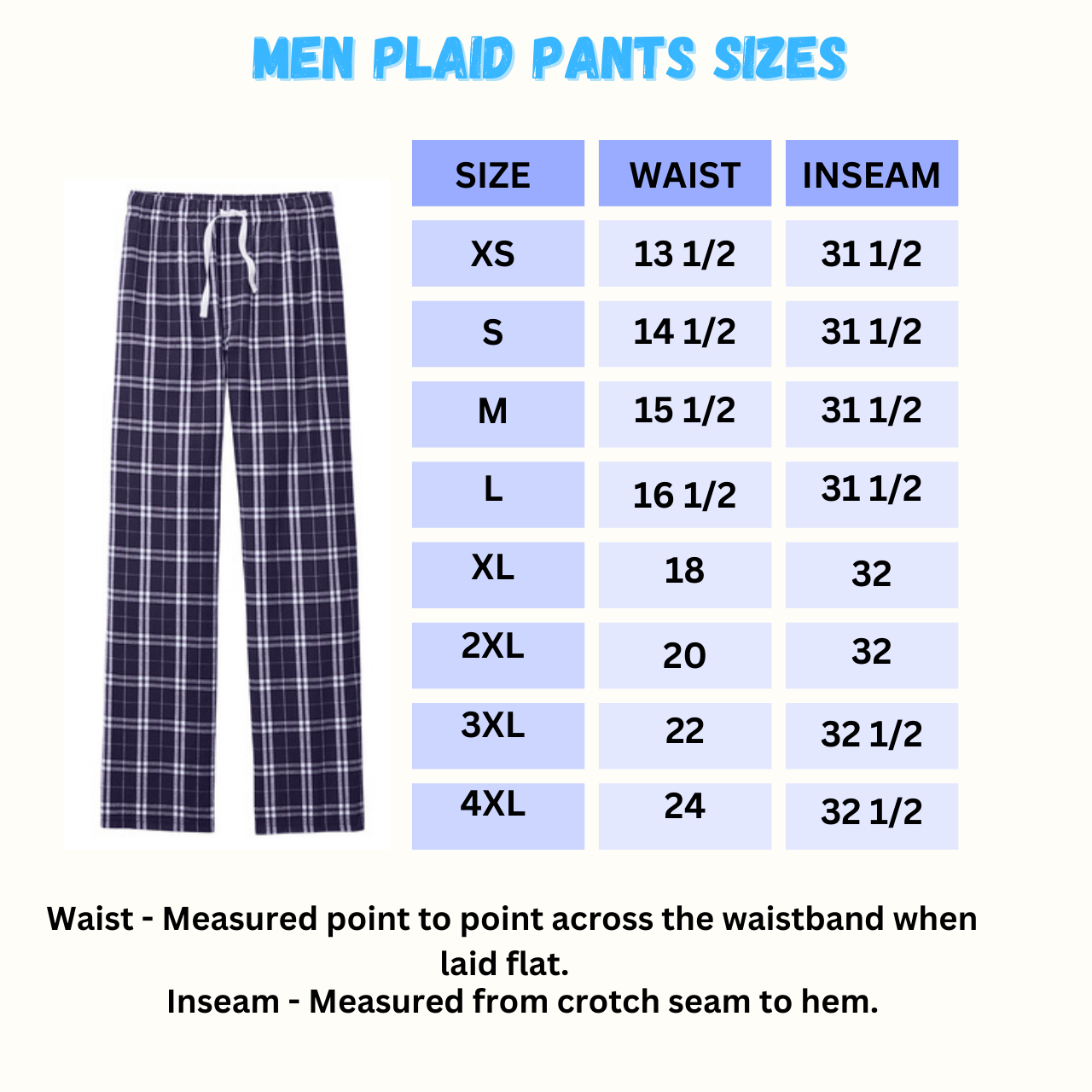 Custom Embroidered Flannel Pajama Plaid Pants for couples